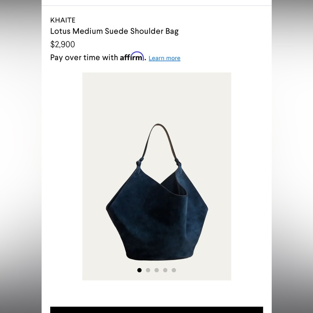 Khaite Navy Medium Lotus Bag